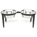 Pets Stop Pets Stop RDB17-M Visions Double Elevated Dog Bowl - Medium RDB17-M